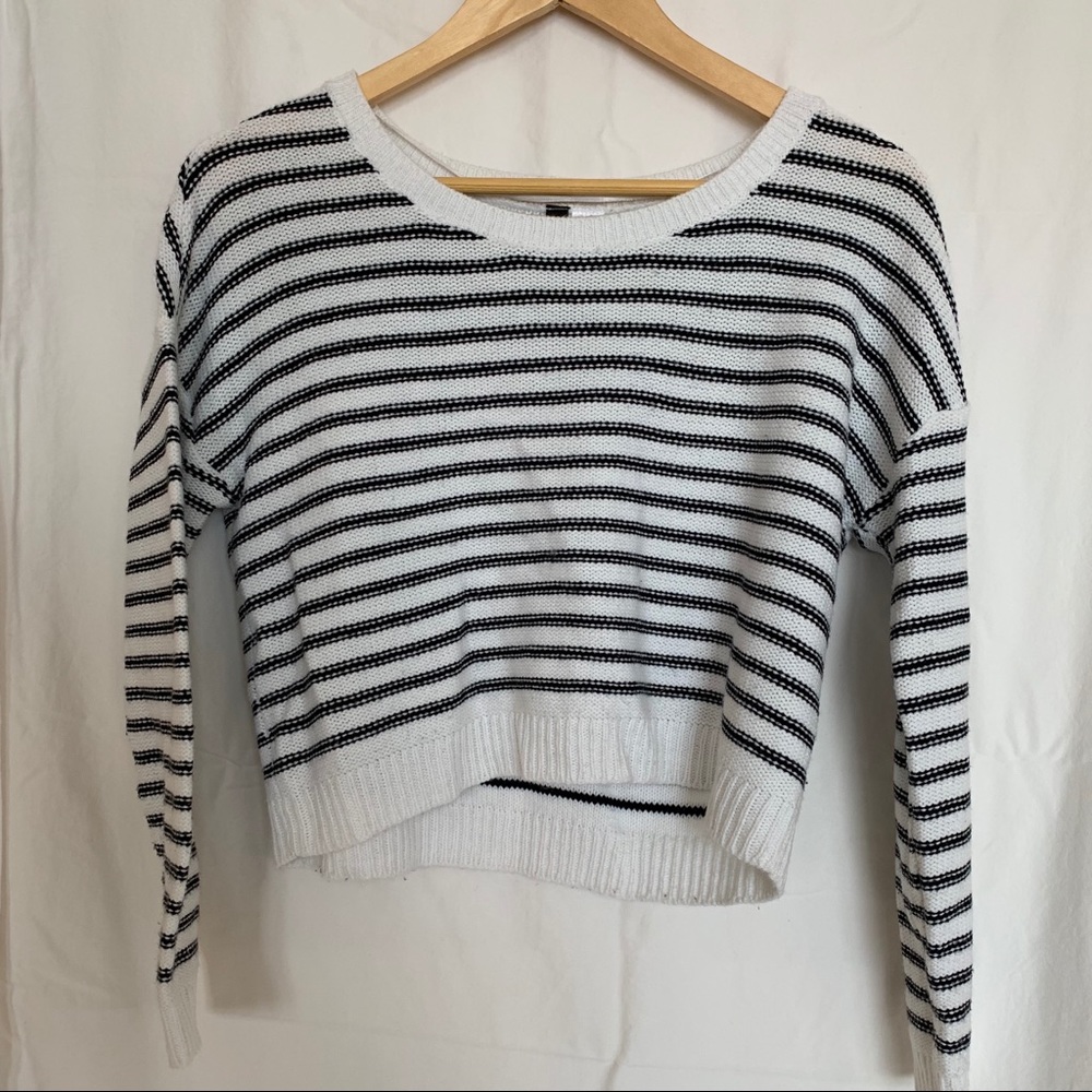 Cropped Striped Sweater